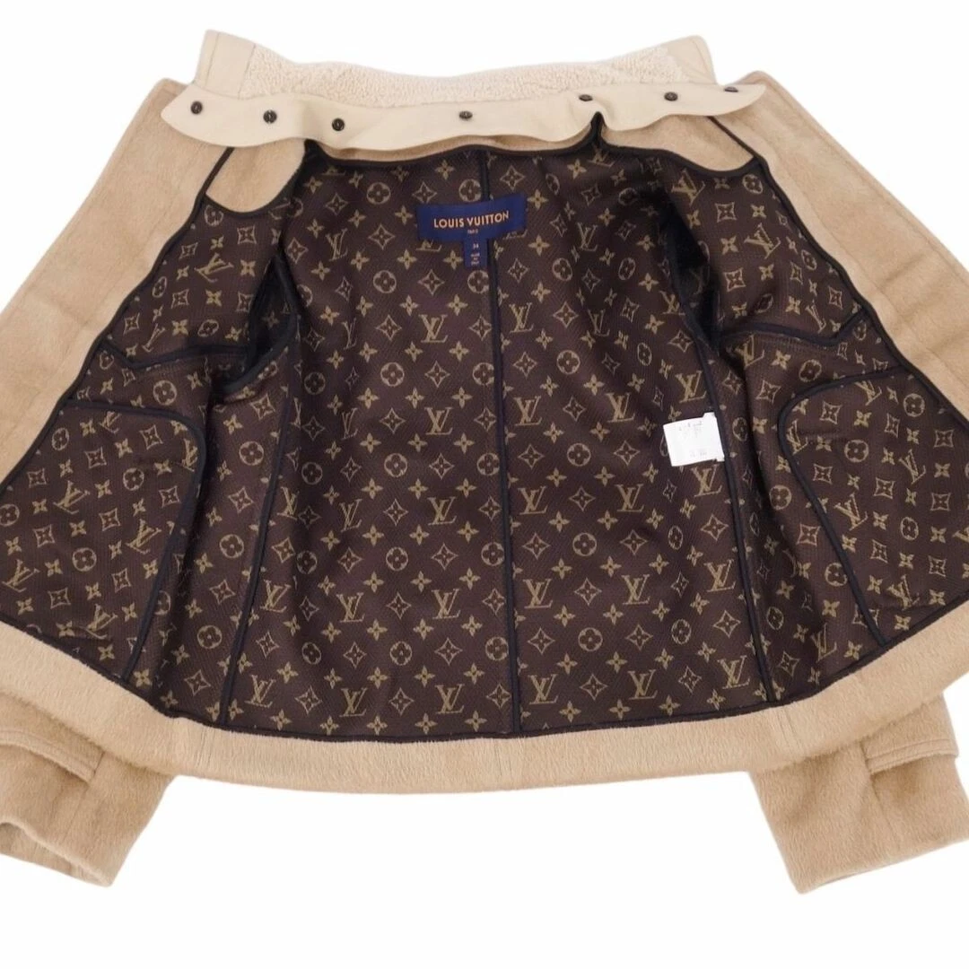 LOUIS VUITTON（LV） Louis Vuitton Giacca Cappotto Borsone Lunghezza Corta Cappuccio Lama Monogram Usato0