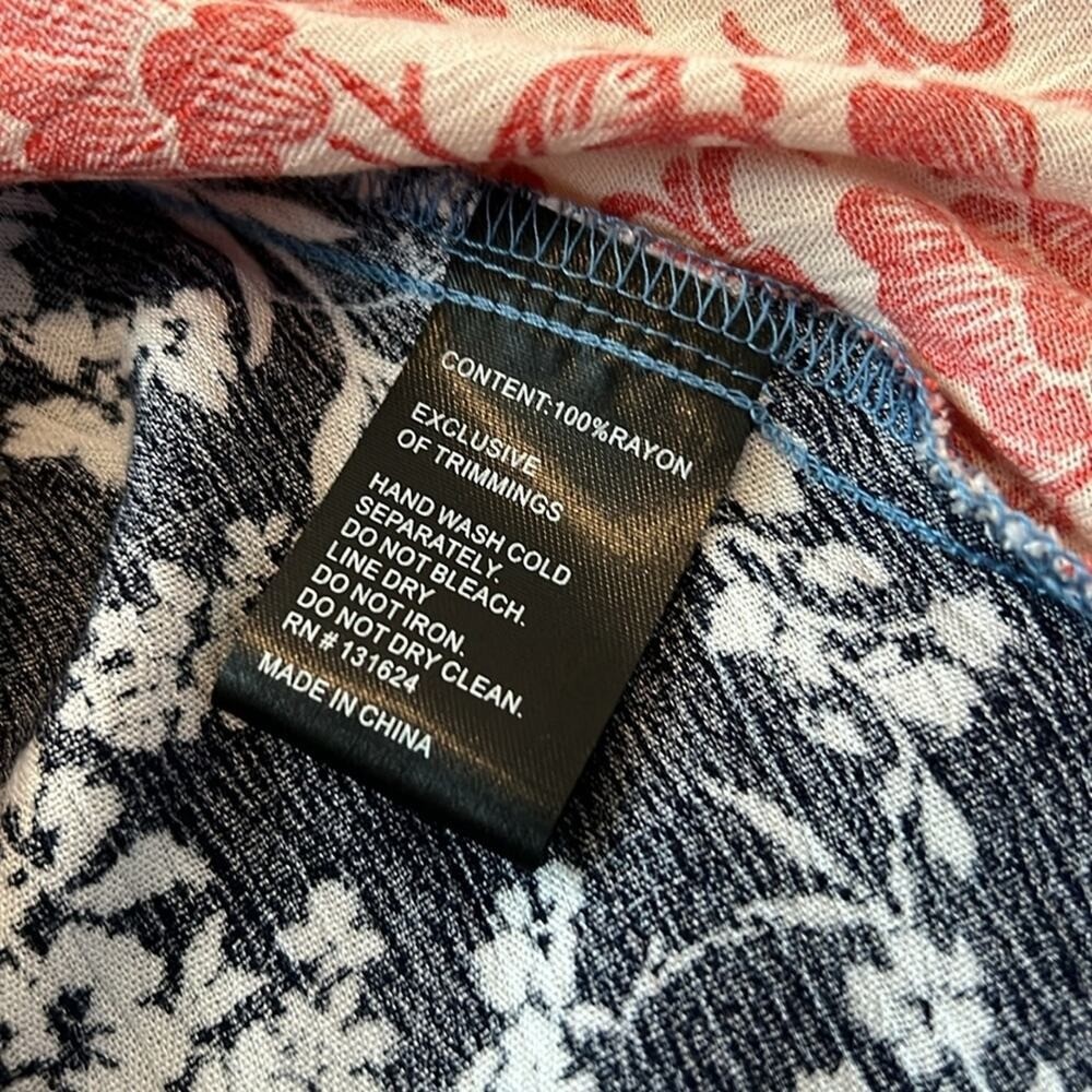 EUC Caleoas Mixed Media Patchwork Drapey Button D… - image 13