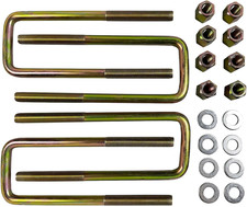 4PCS Square U-Bolts 2.5" Wide Leaf Springs 8.75" Long Compatible with 1988-2019