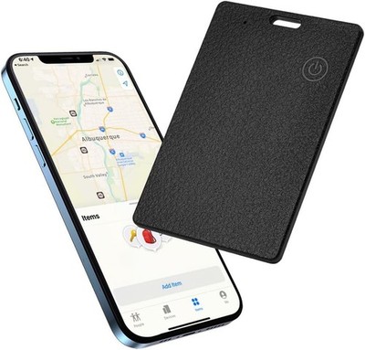 Dünne AirTag Karte, Wiederaufladbar Smart Wallet Tracker Card Kompatibel mit App