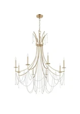 Quorum Malin 8 Light Chandelier, Antique Silver - 628-8-60