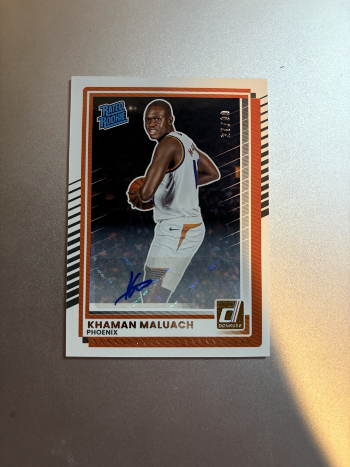 Khaman Maluach Auto (RC) Panini 2025-26 Donruss /99 Suns