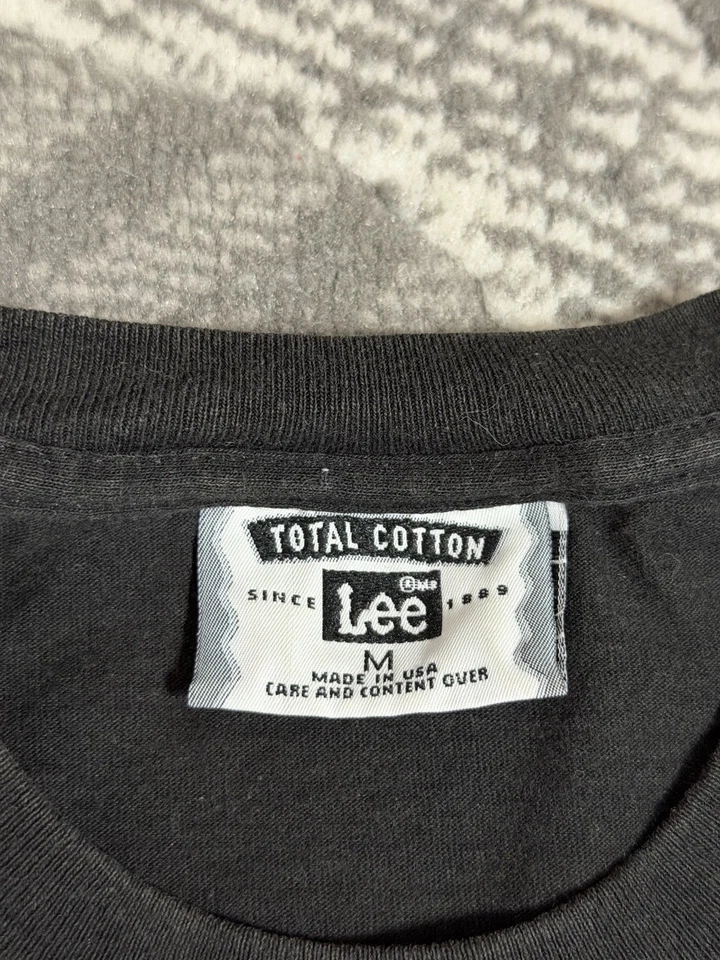 Camiseta Lee EE. UU. Vintage Sun Moon Stars Gráfica Años 90 Y2K Algodón Total Negra M Foto 4 de 4