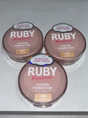 3 Sealed Ruby Kissed Weightless Cushion Foundation 315 Golden