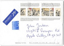 Netherlands #926 Holland to Apple Valley CA, 1996