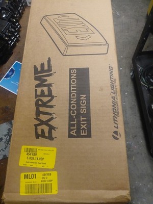Lithonia Lighting, 454Y89, All Conditions Exit Sign, LV S W 2 G 120/277 UM 4X