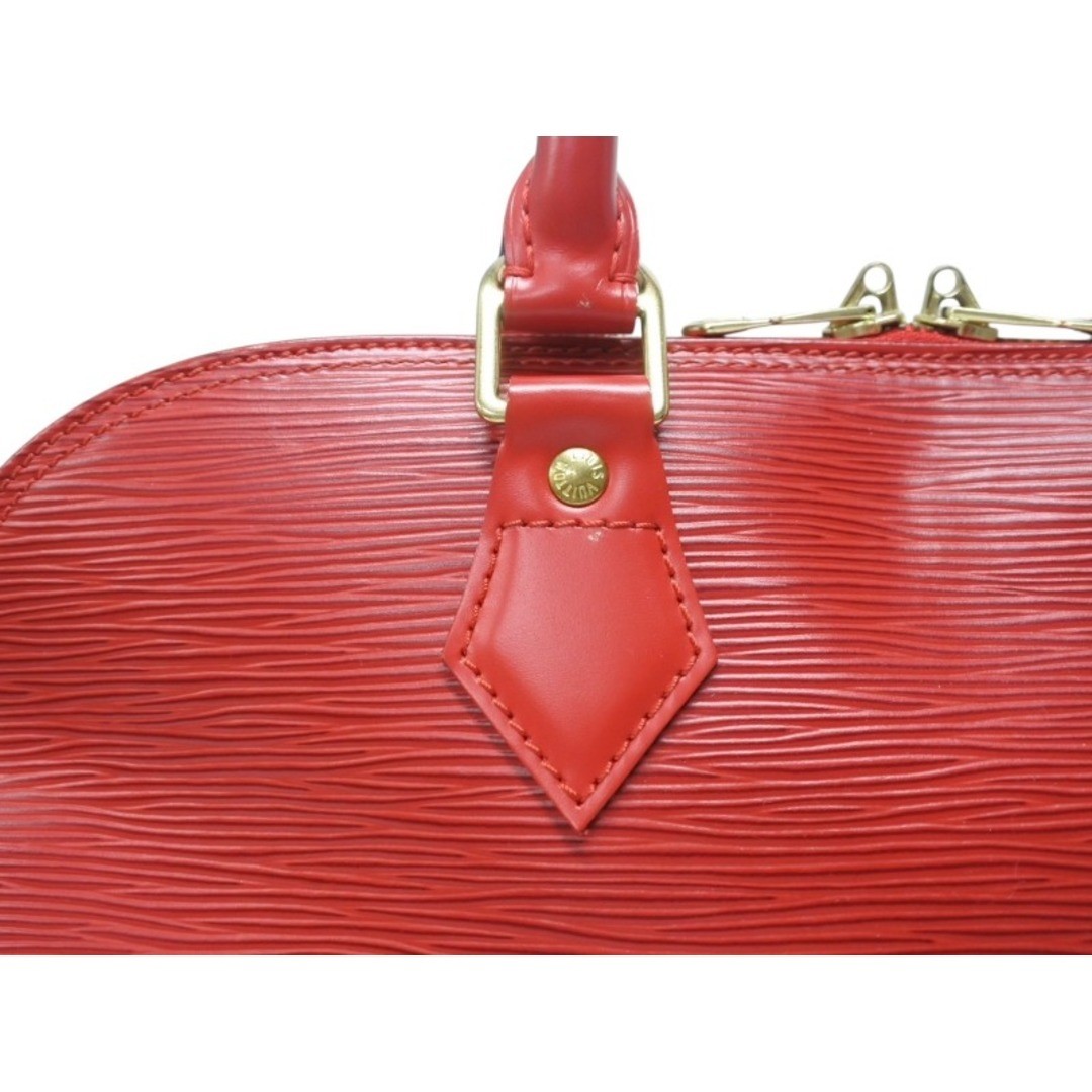 LOUIS VUITTON Alma PM Handbag M5214E Epi Leather Gold Hardware Castilian Red