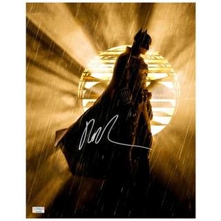 Robert Pattinson Autographed 2022 The Batman Bat Signal 11x14 Photo