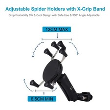 New RAM Motorcycle Bike Handlebar Rail Mount X-Grip Holder Cell Mobile Phone Gps