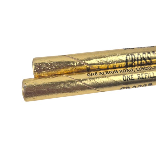 2 Cross Company Vintage Ball Pen Refills Fine Point Tip Black Ink Gold Tubes - Picture 6 of 10