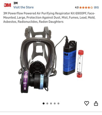 #ad 3M 6900PF Powerflow Full Face Mounted Powered Air Purifying Respirator *NEW* $300.00