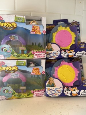 Zuru Hamsters in a House Playset and Snack Track Pack Lot of 4 Toys