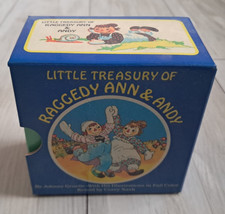 Little Treasury of Raggedy Ann  Andy Books Set of 6 w/Box 1990 Board Books