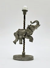 Vintage Miniature Spoontiques Pewter Carousel Elephant with crystal