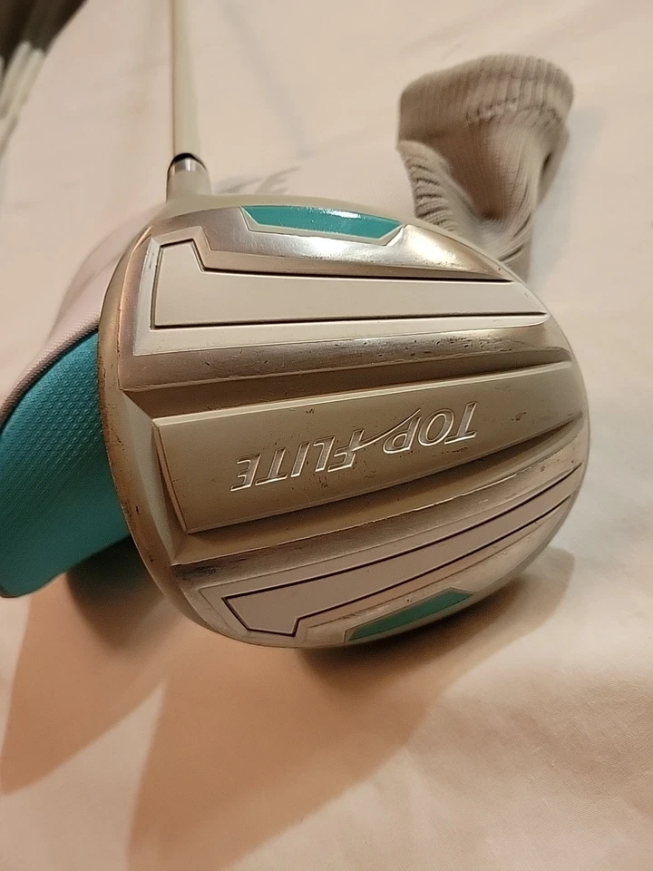 Top Flight Junior 6 件套高尔夫球杆套装带袋右手完好绿色儿童推杆 26 英寸 — 第 4/4 张图片