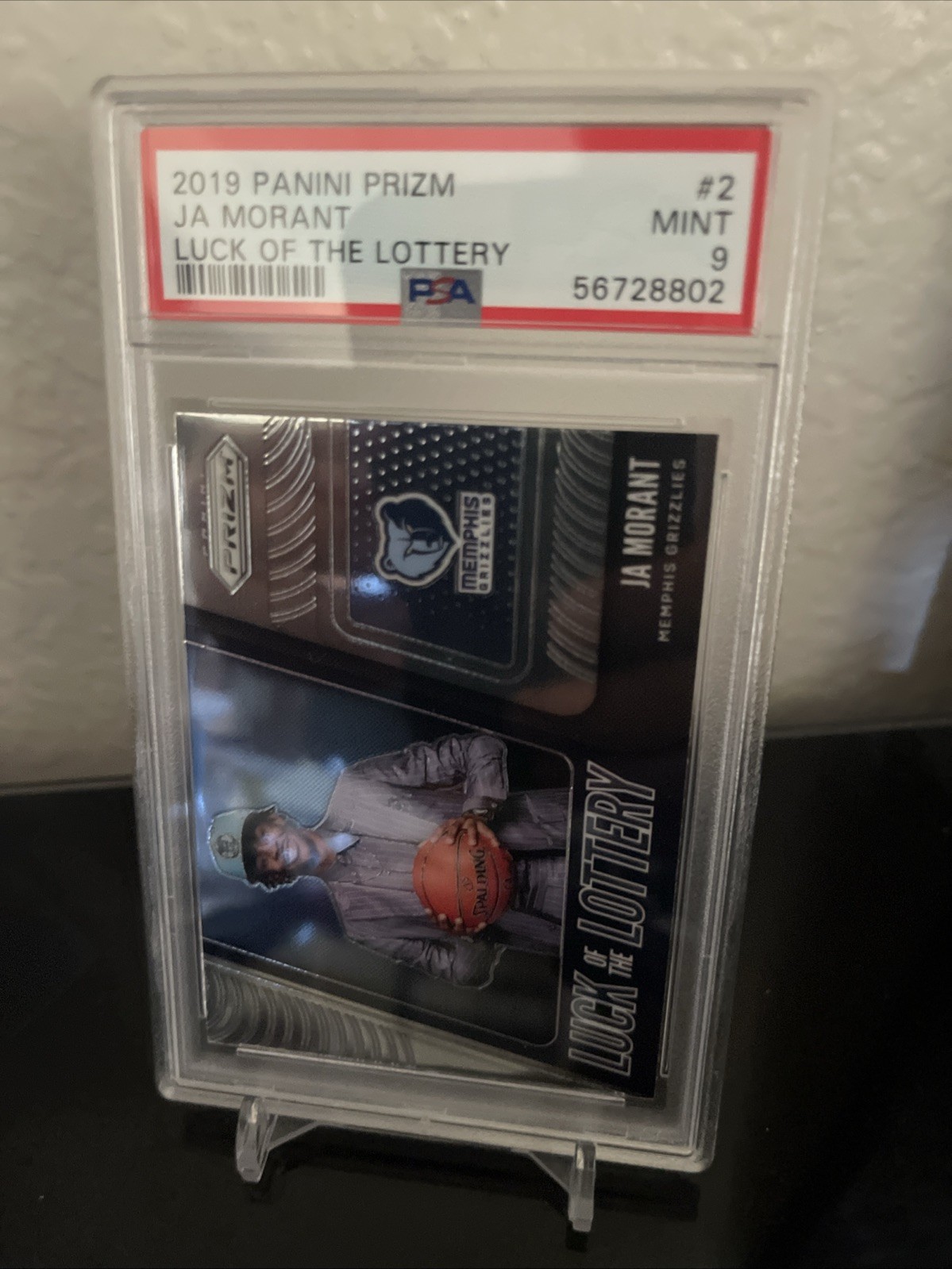 2019 Panini Prizm Ja Morant Luck Of The Lottery PSA 9