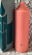 PartyLite TROPICAL BLOSSOM 3 x 9 Bell Top Pillar Candle S3932 Colonial Coral HTF