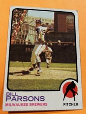 BILL PARSONS - 1973 Topps #231 - Brewers- signed card AUTO Autographed