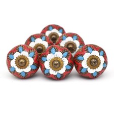 Floral hand painted knobs- drawer knobs- furniture update- floral decorations