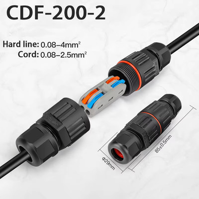 IP68 Waterproof Joint Wire Quick Connection Waterproof Connector 2/3 Pin Solder 