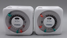 Lot of 2 Tork Lamp Appliance Indoor Timer SA011