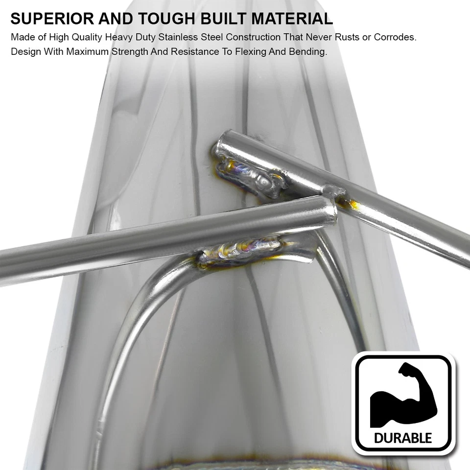 Fits 90-93 Honda Accord Muffler Exhaust Catback System w/ 4" Burnt Tip 1990-1993 Foto 4 de 4