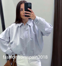 ZARA NEW WOMAN PUFFBALL BOMBER JACKET SKY BLUE XS-XL 6318/039/403