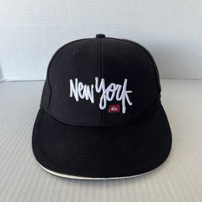 Vintage Y2K Quiksilver New York 7 3/8 Fitted Cap Embroidered Hat Surfer Skater