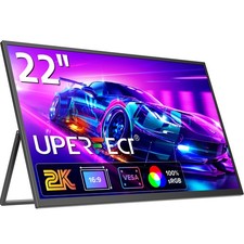UPERFECT 22" Portable HDMI External Monitor 2560x1440 IPS Screen For PC Laptop