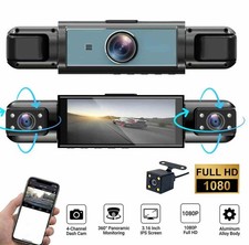 4-Kanal Dashcam Auto Full HD 1080P WiFi 360°...