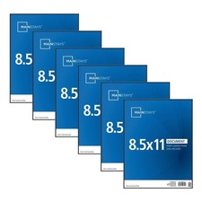 8.5x11 Front Loading Document Frames Black Wall-Mountable Display Set of 6