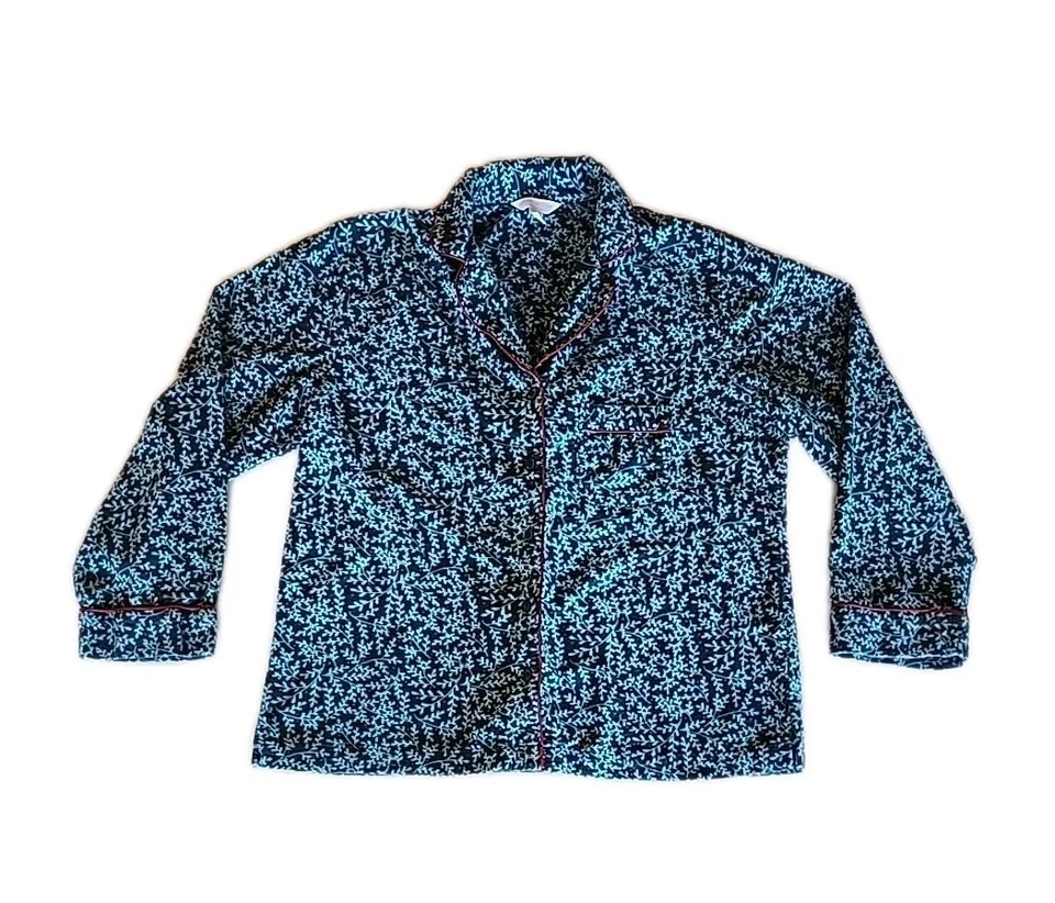 Conjunto de pijama Charter Club franela de algodón acebo vacaciones de invierno acogedor para mujer S Foto 2 de 4