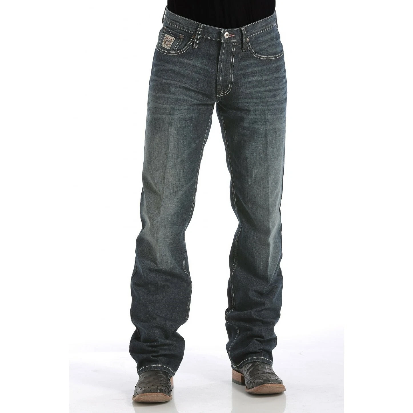 Cinch Men's White Label Relaxed Fit Dark Stonewash Jeans MB92834019