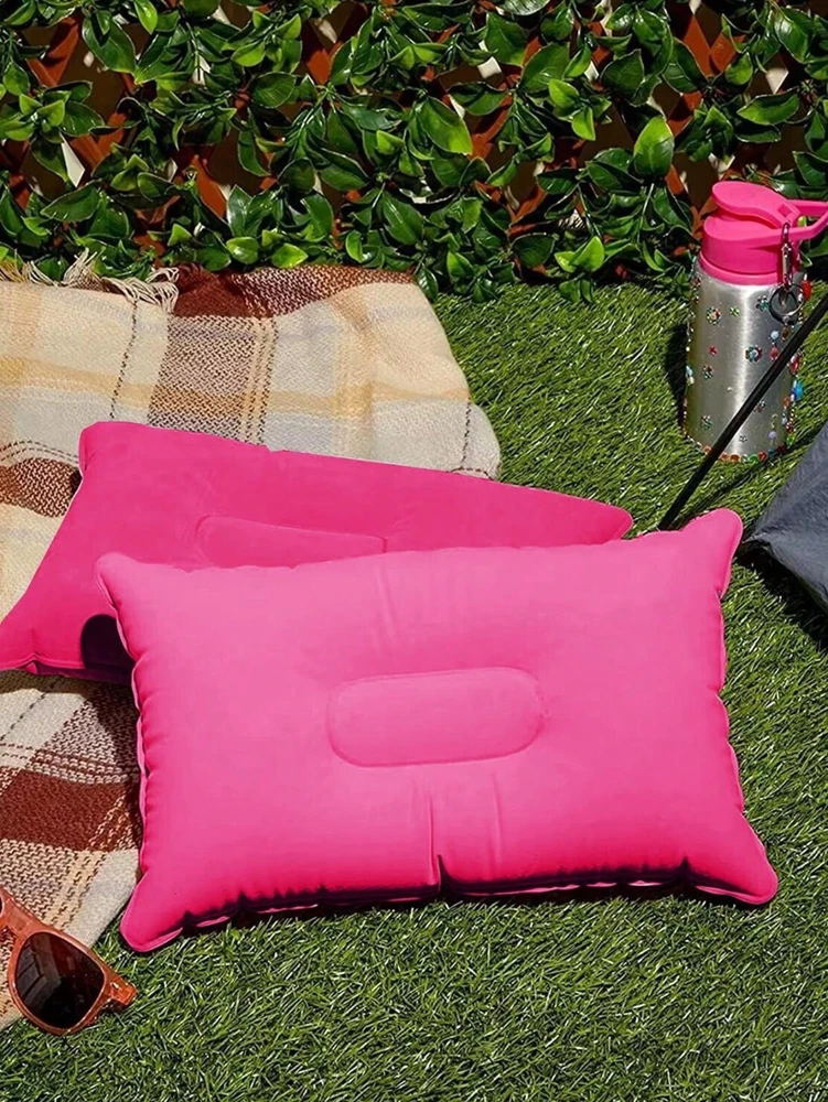 Portable Inflatable Travel Pillow Minimalist Rectangle Design for Comfort