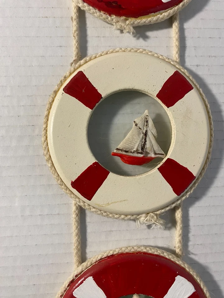 航海挂墙欢迎船 3 救生保护浮标灯塔船轮 — 第 3/4 张图片