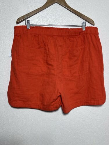 Old Navy Women’s XL High Elastic Waisted Casual Pockets Lounge Shorts Orange - Picture 7 of 7