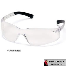 PYRAMEX MINI ZTEK SMALL SIZE SAFETY GLASSES CLEAR WOMEN KIDS S2510SN (6 PAIR)
