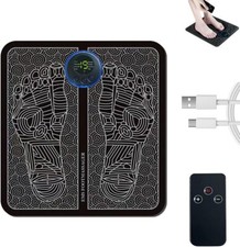 Folding Foot Massage Pad with Remote Control 19 Levels 8 Massage Modes for Home