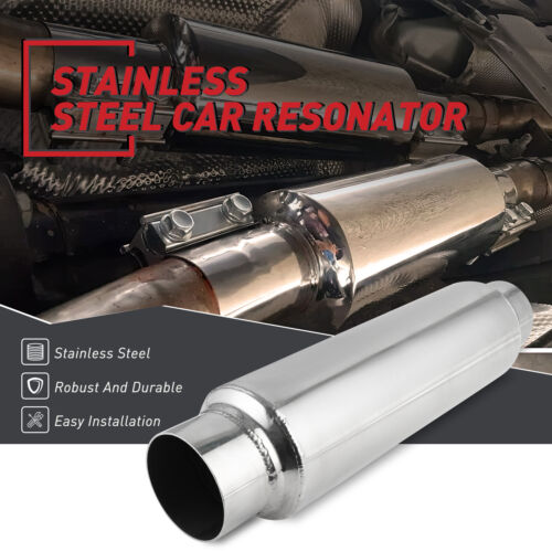 3" Inlet/Outlet Exhaust Resonator 16" Length Muffler Deep Tone Stainless Steel - Picture 2 of 10