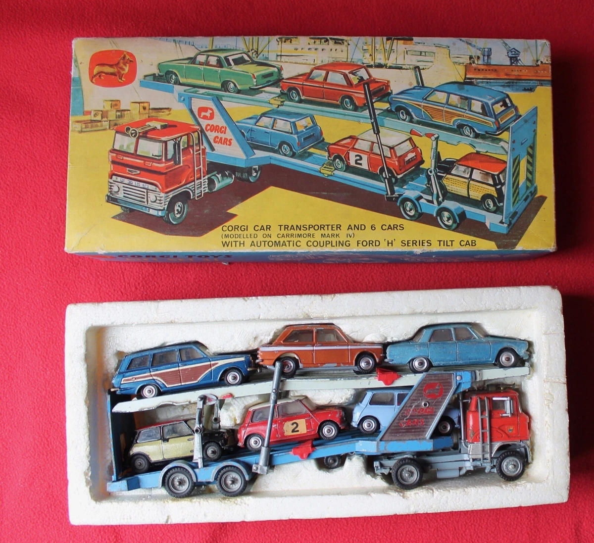 Corgi Toys RARE Gift Set No:41 FORD TRANSPORTER & 6x Cars Diecast VINTAGE  Boxed