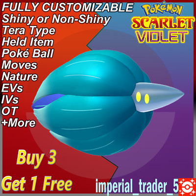 Pokémon Scarlet and Violet   Shiny Glimmora   W/ Best 6IV Customizable