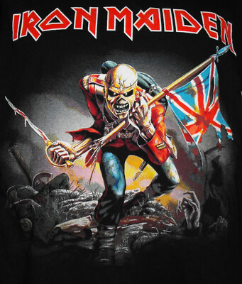 Iron Maiden Trooper Tシャツ Lサイズ Vintage Iron Maiden The Trooper T-Shirt Black Band Tee 2002