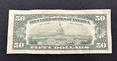 1988 50 Dollar Bill “MISS CUT OFF CENTER”New York Vintage