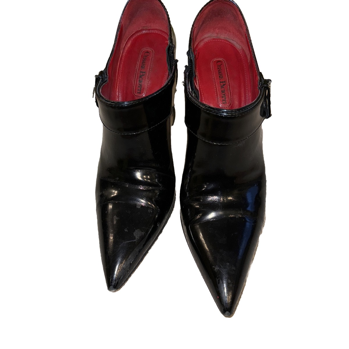 Cesare Paciotti Black Leather Zipper Heels Short Booties 39 | eBay