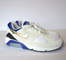Nike Air Max 180 Shoe (Size 11) Men NEW White/Metallic Gold/Concord FJ9259-101