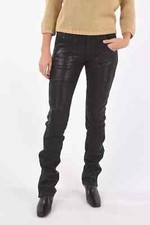 DIESEL BLACK GOLD Perkuno-C 8G35F Women Trousers 40 Slim Fit Wool Coated Grey I
