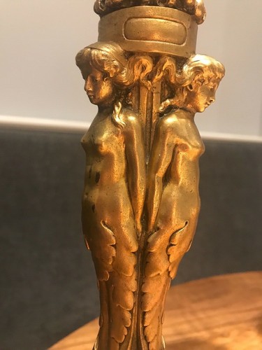 PAIR OF FRENCH 19TH CENTURY CHARLES X CANDELABRA CANDELABRUM - Picture 3 of 8