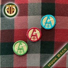 FRIZBEE FIEND ACE RUN Patch Set - 3 Embroidered Disc Golf Patches - HOOK BACK