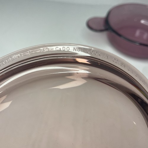 Vintage Vision Cranberry 1L Glass Pot w/Lid & Grab And Go V-240-B w/ Lid - Picture 17 of 18