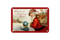 Blechschild Weihnachtsmann Santa Claus Christmas 18X12 Cm Deko Schild